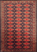 Tribal Blue-red — Venjara Carpets