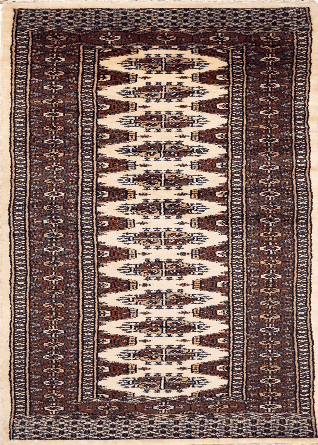 Bukhara Runner White — Venjara Carpets