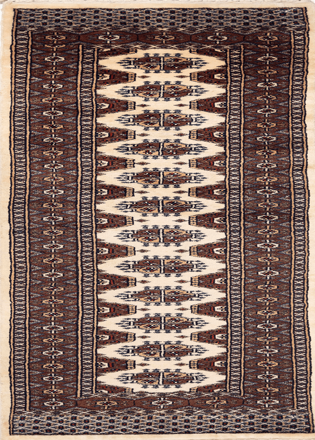 Bukhara Runner White — Venjara Carpets
