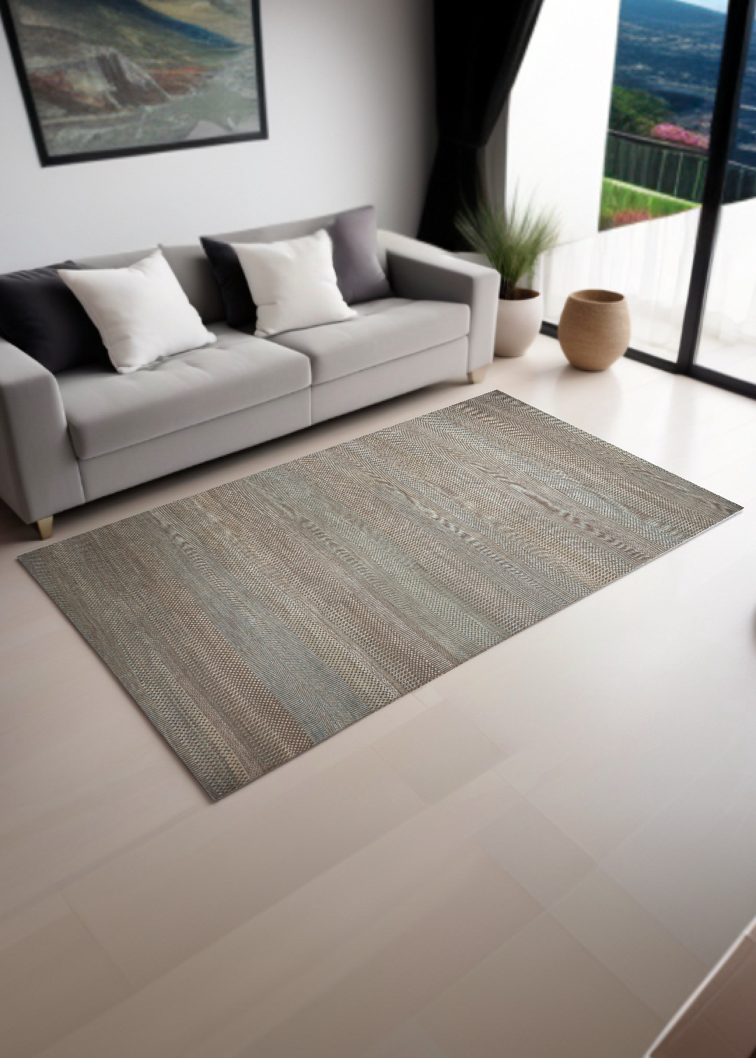 Teal Bricks — Venjara Carpets