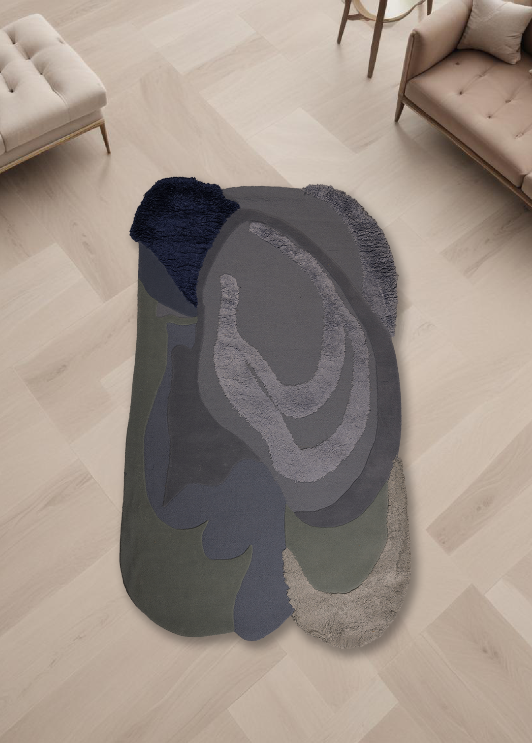 3d Pebbles — Venjara Carpets