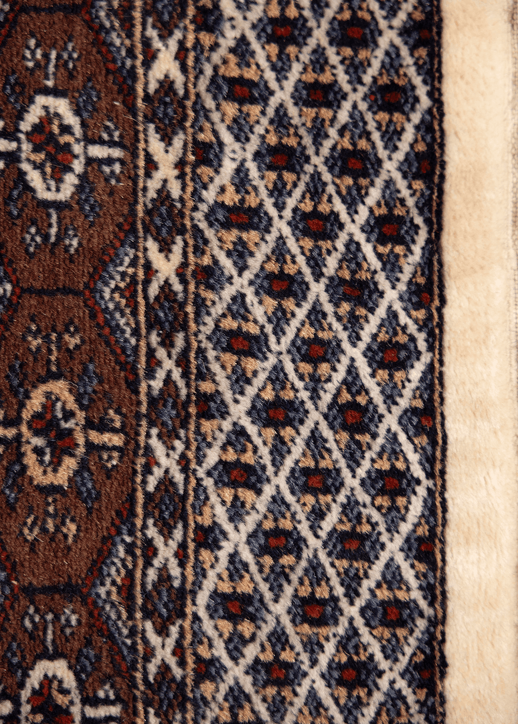 Bukhara Runner White — Venjara Carpets