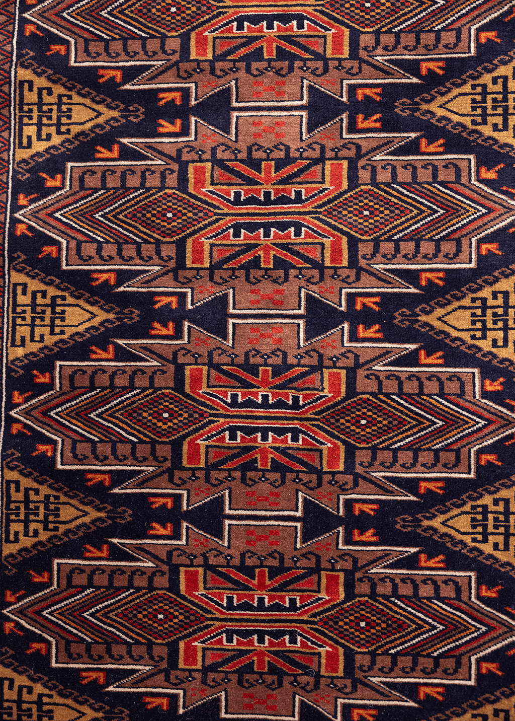 Tribal Navy-red — Venjara Carpets