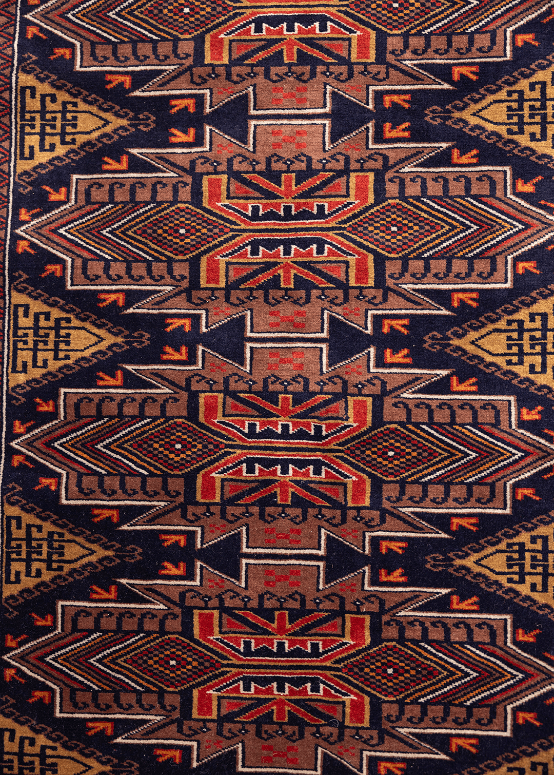 Tribal Navy-red — Venjara Carpets