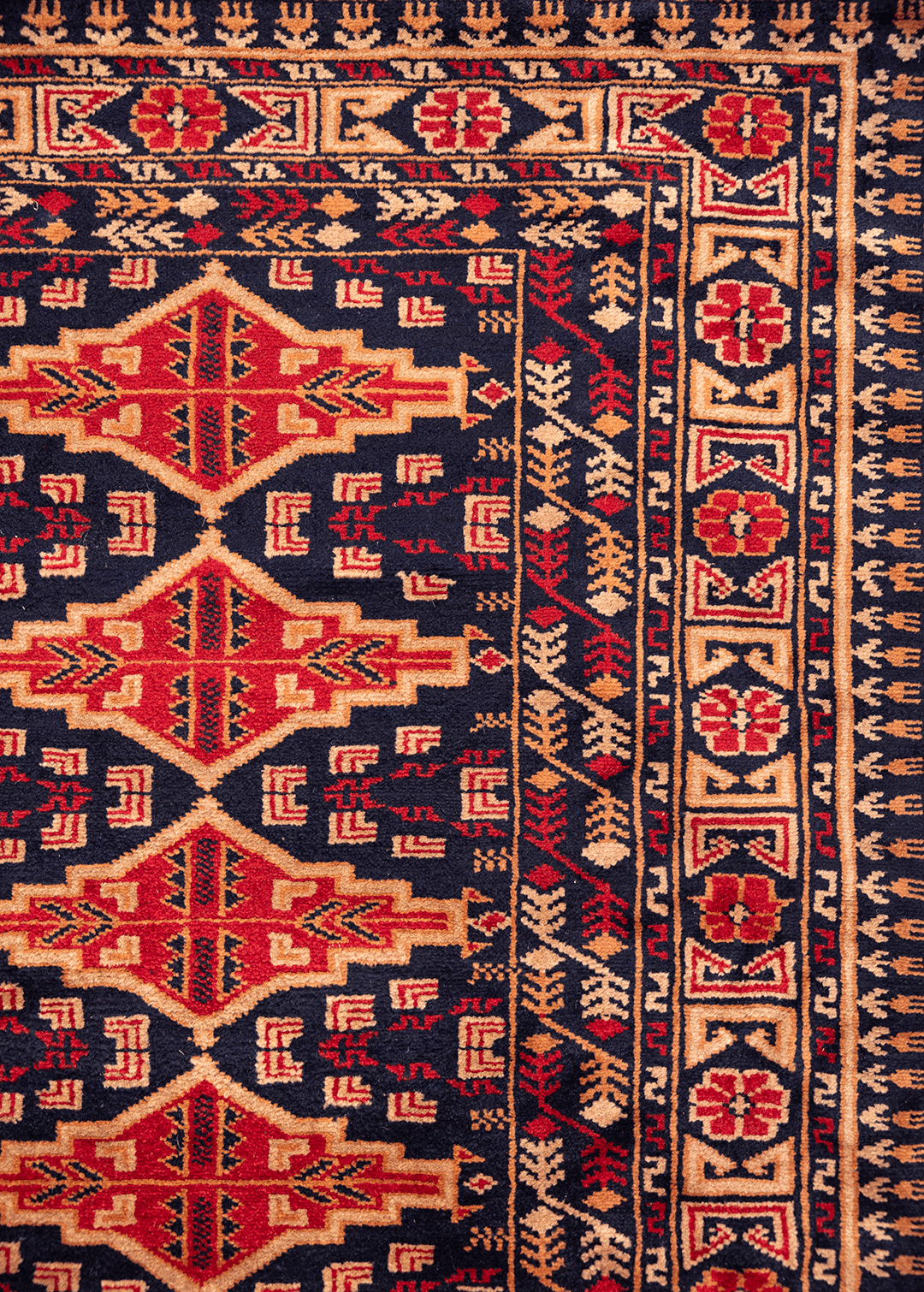 Tribal Blue-red — Venjara Carpets