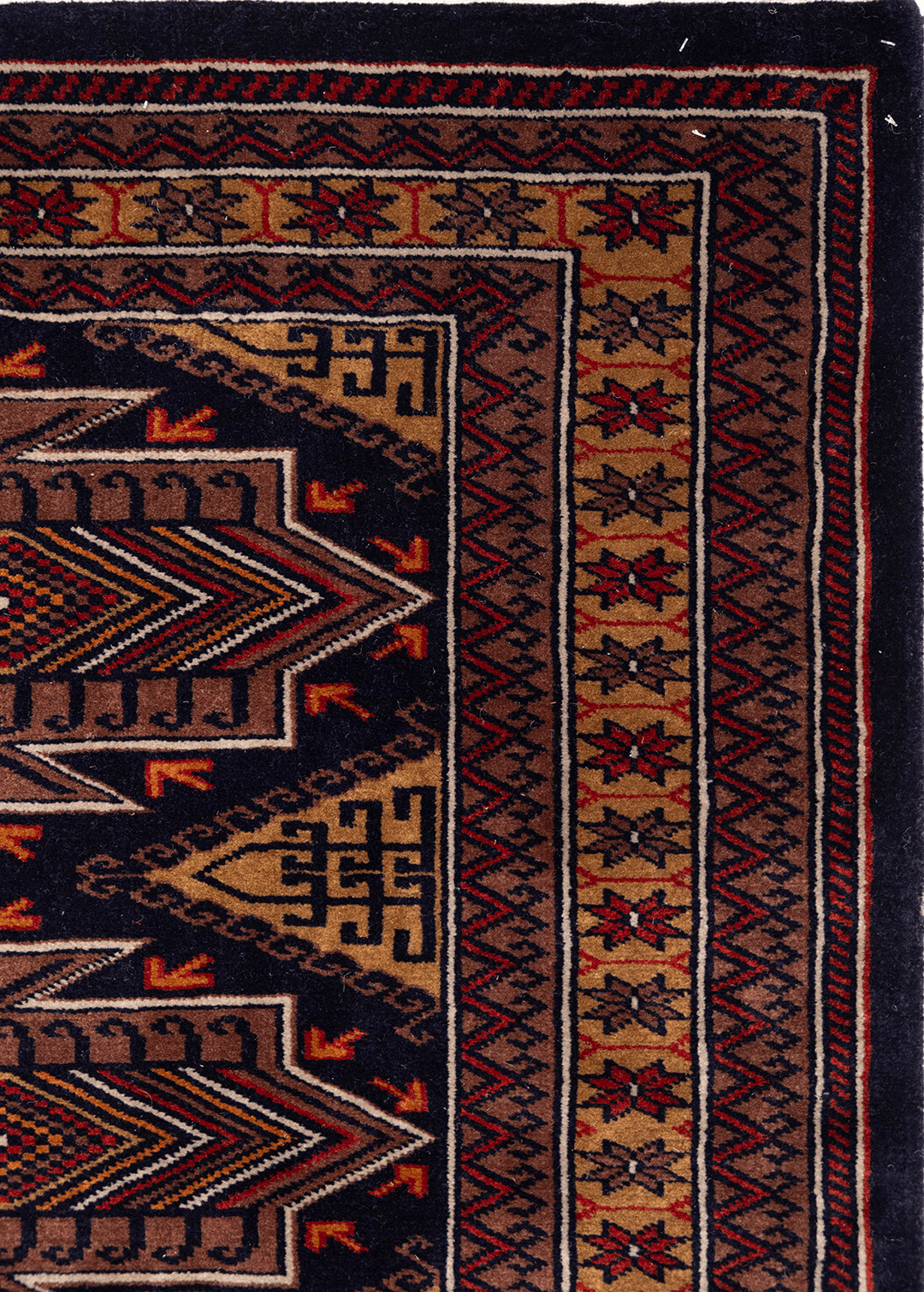 Tribal Navy-red — Venjara Carpets