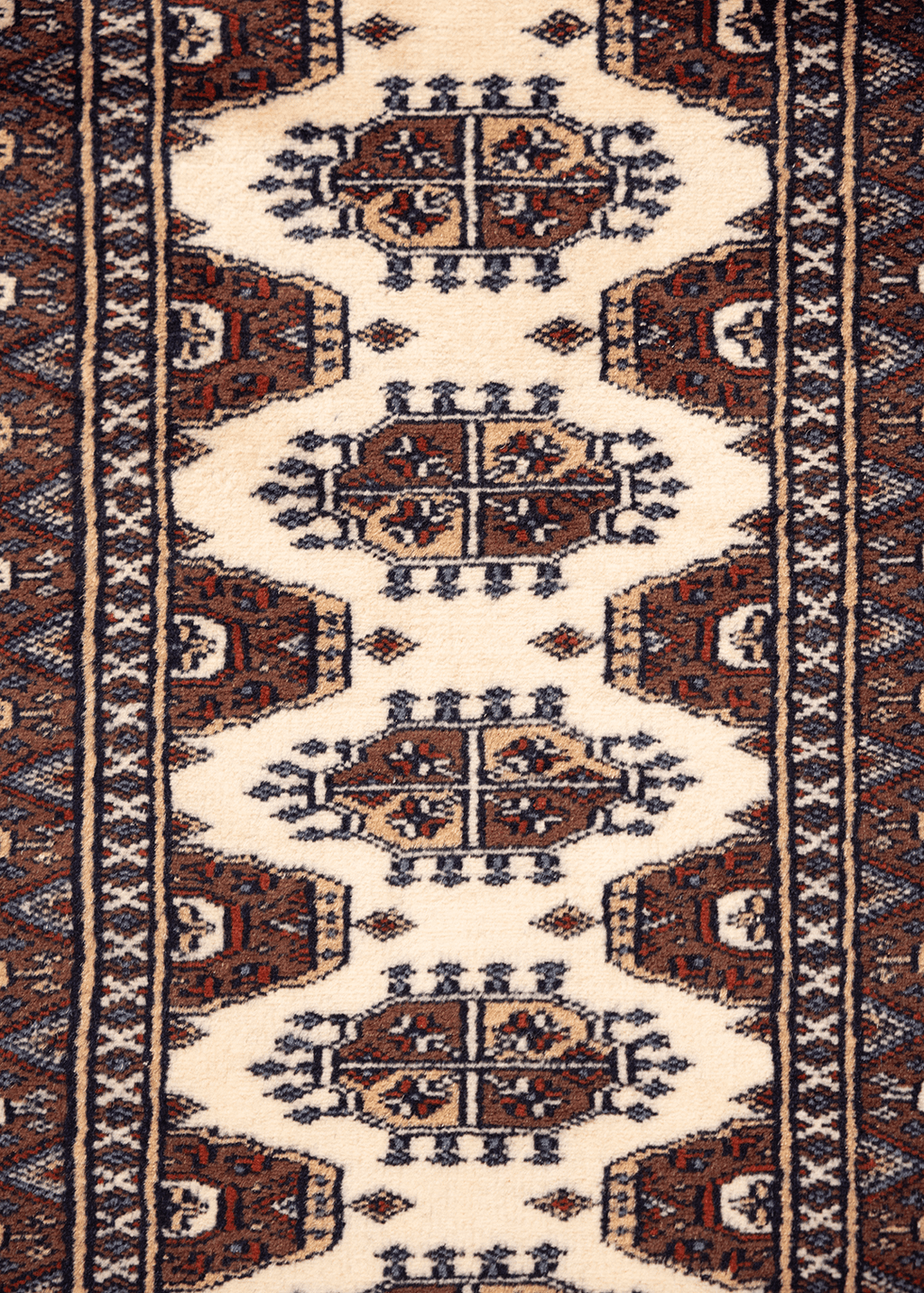 Bukhara Runner White — Venjara Carpets