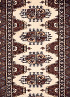 Bukhara Runner White — Venjara Carpets