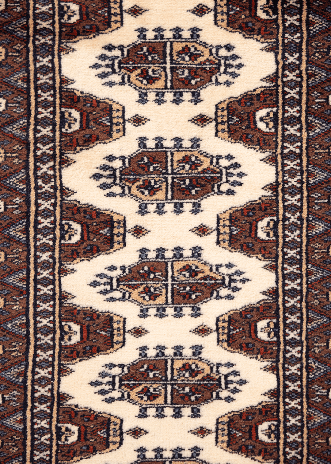 Bukhara Runner White — Venjara Carpets