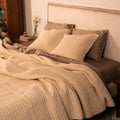 Cambric Cotton Quilted Bed Cover | King | Parchment