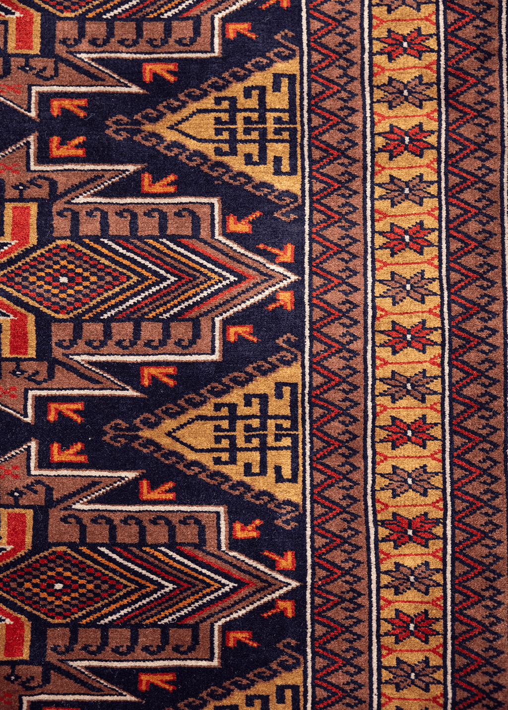 Tribal Navy-red — Venjara Carpets