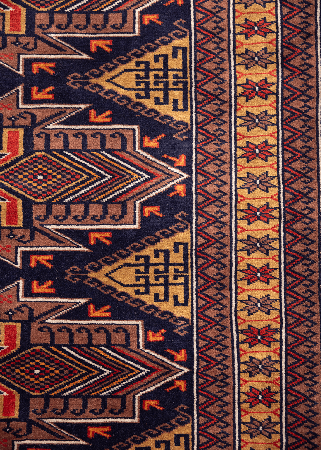 Tribal Navy-red — Venjara Carpets
