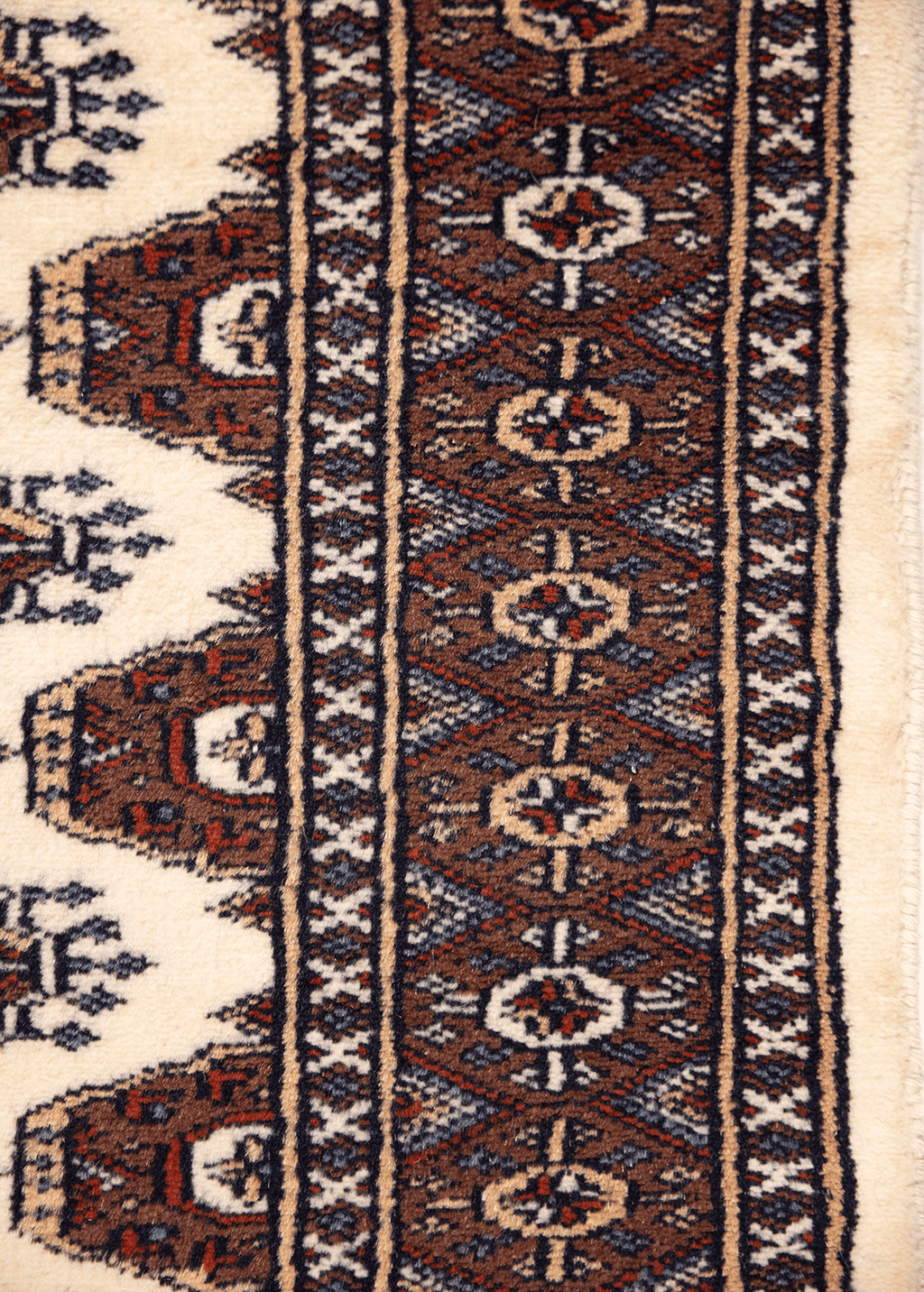 Bukhara Runner White — Venjara Carpets