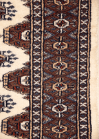 Bukhara Runner White — Venjara Carpets