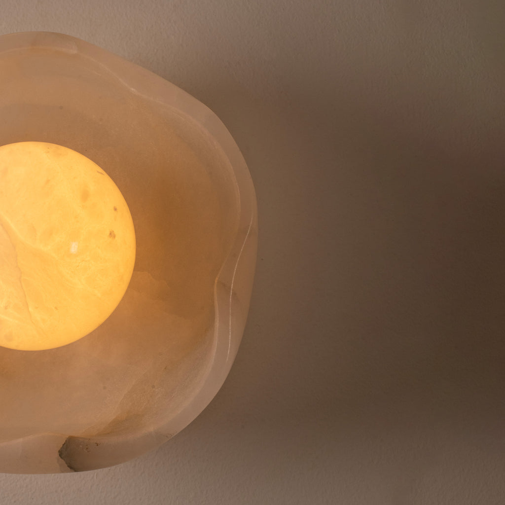 Alabaster Flower Wall Light — Harshita Jhamtani Designs