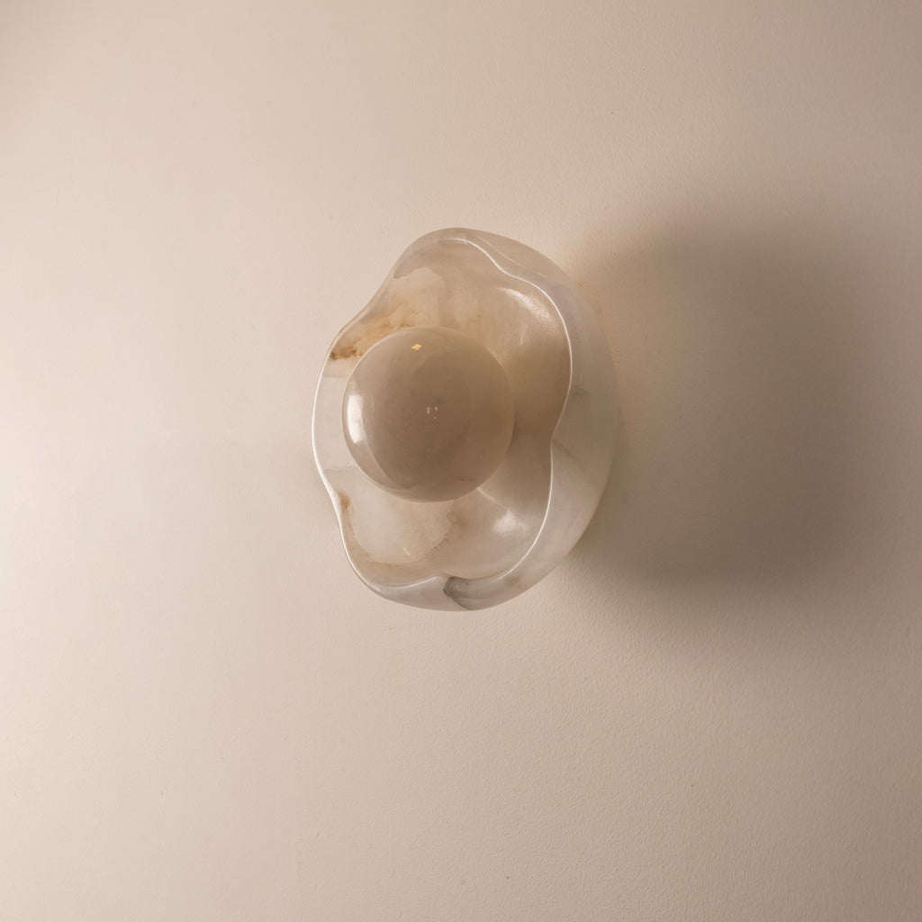 Alabaster Flower Wall Light — Harshita Jhamtani Designs
