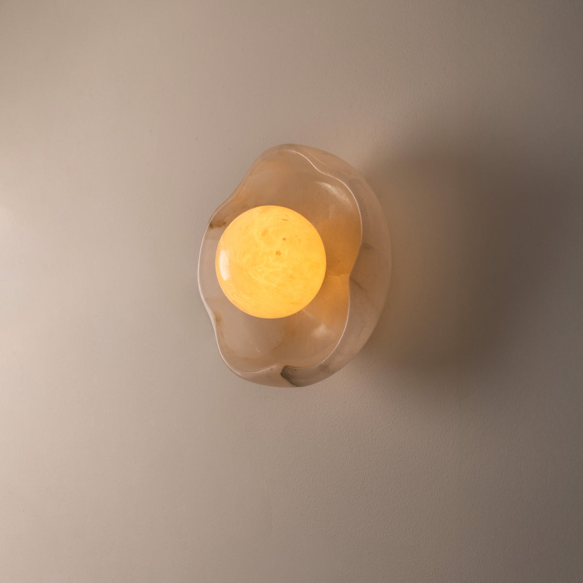 Alabaster Flower Wall Light — Harshita Jhamtani Designs