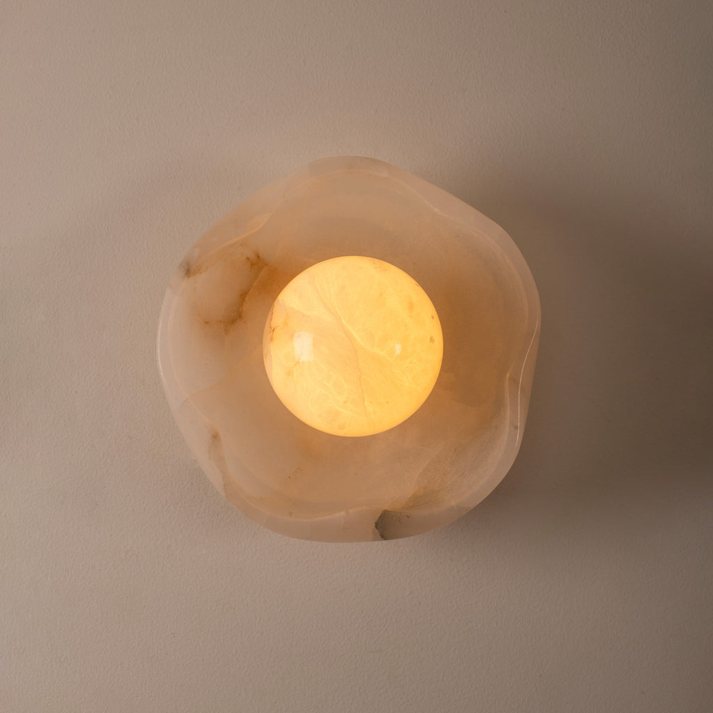Alabaster Flower Wall Light — Harshita Jhamtani Designs