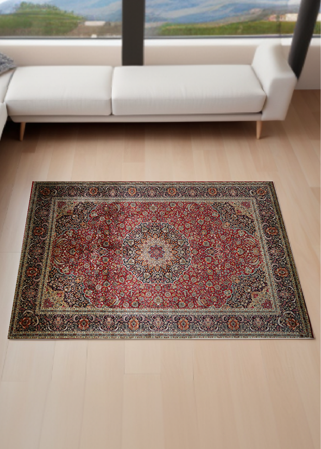 Center Kashan Red — Venjara Carpets