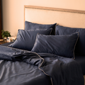 Piping Luxe Pillowcase Pair | 600 Thread Count | Standard | Deepsea