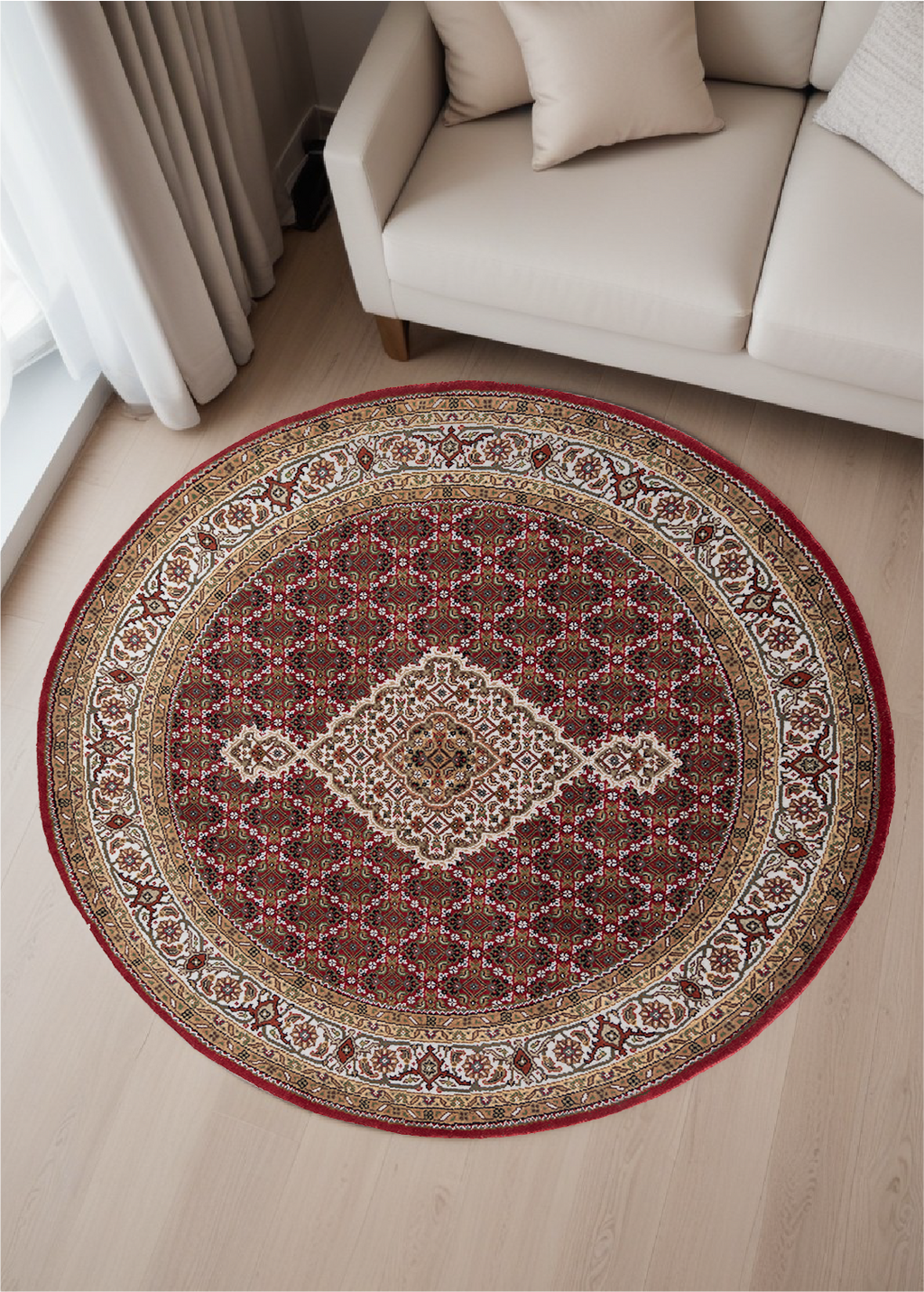 Round Kashan — Venjara Carpets