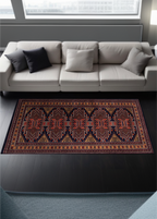 Tribal Navy-red — Venjara Carpets