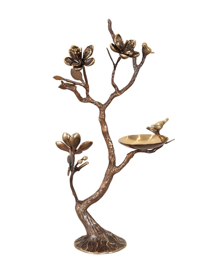 Brass Blooming Tree Sculpture