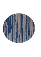 Blue Round Rug — Venjara Carpets