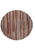 Brown Round Rug — Venjara Carpets