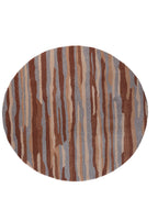 Brown Round Rug — Venjara Carpets