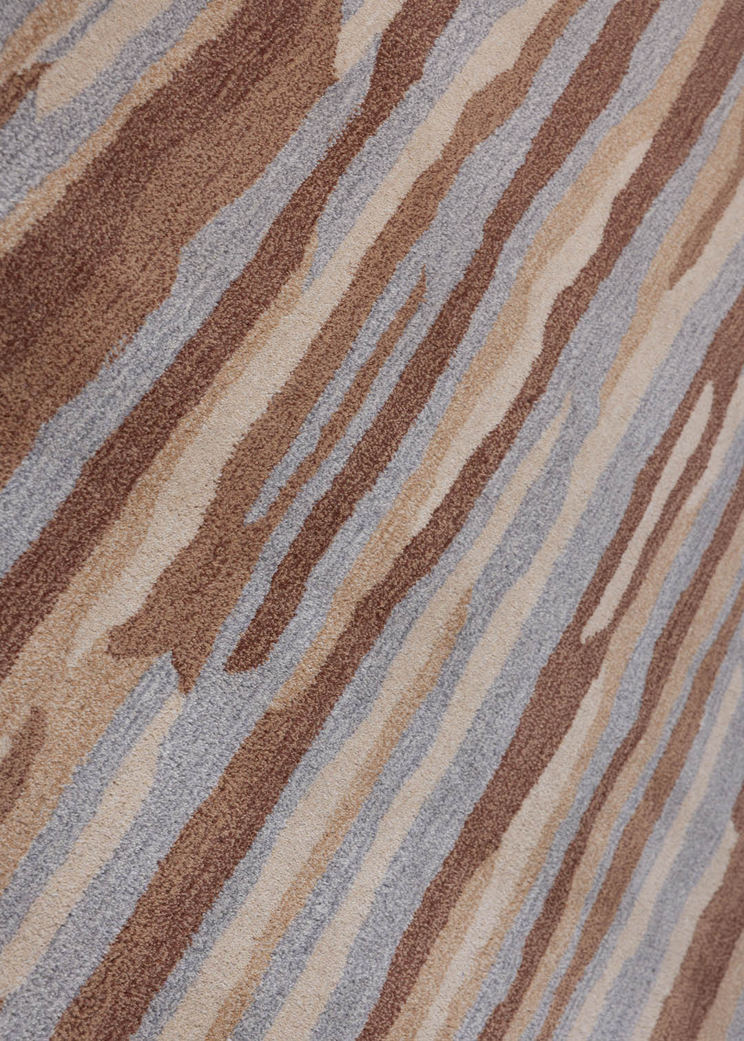 Brown Round Rug — Venjara Carpets