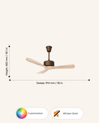 Mini Cherry – Modern Wooden Fan