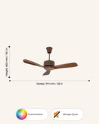 Mini Cherry – Modern Wooden Fan