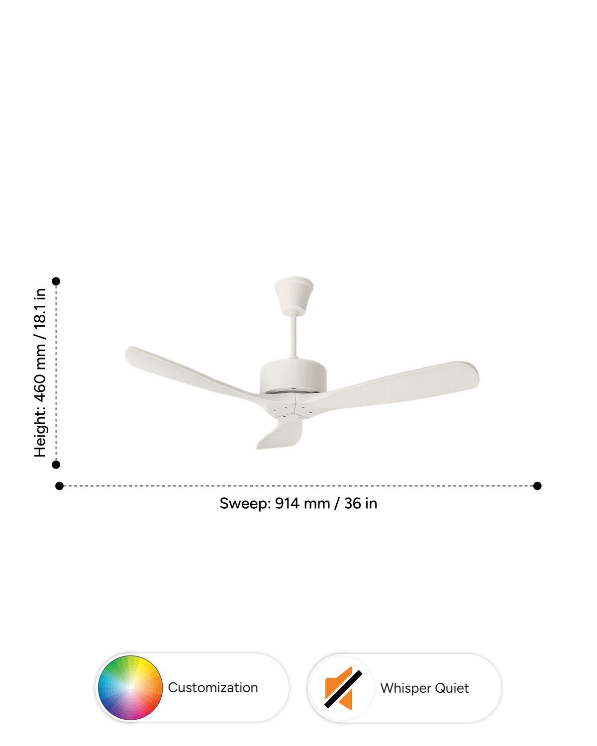 Mini Cherry – Modern Wooden Fan