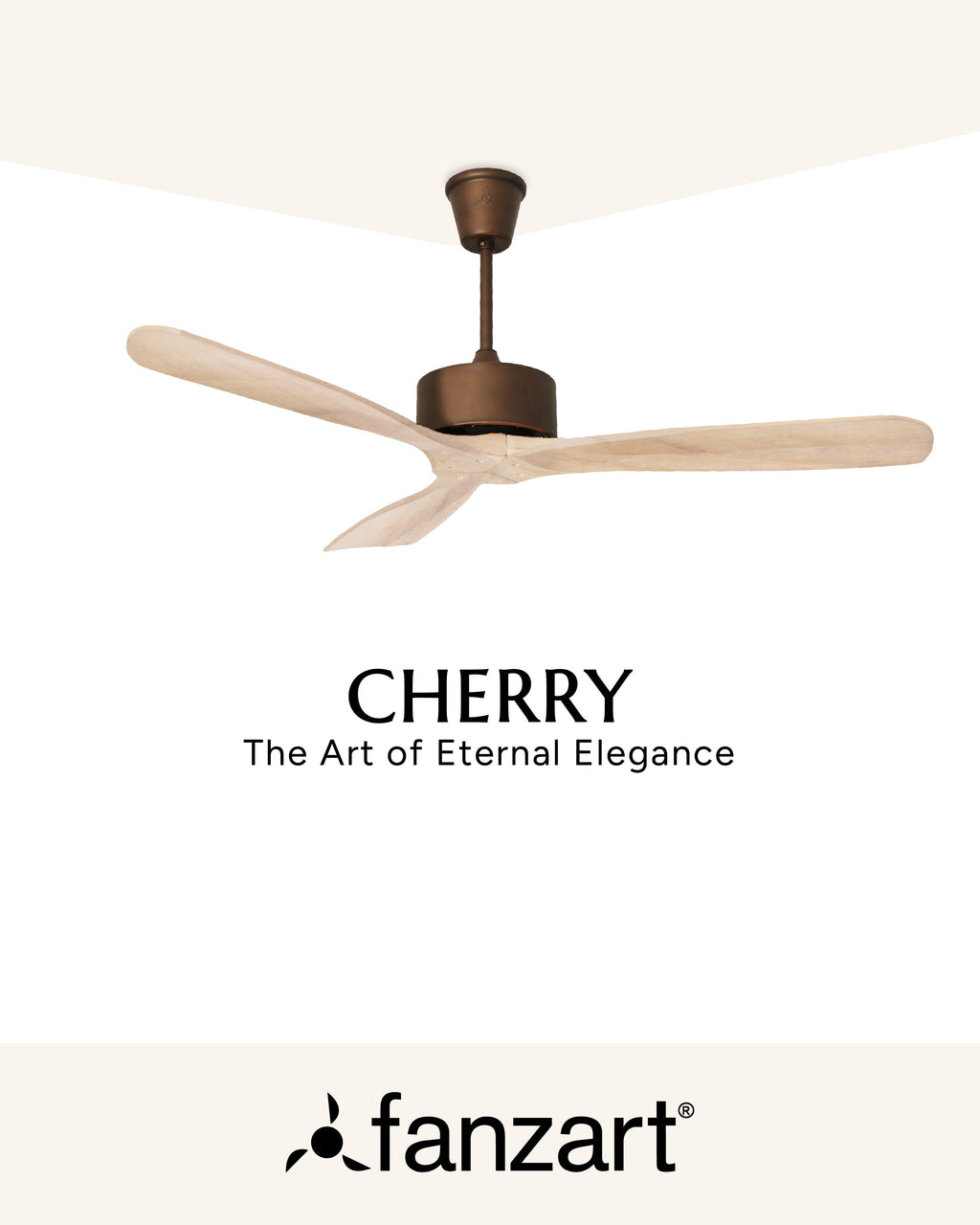 Cherry - Modern Wooden Fan