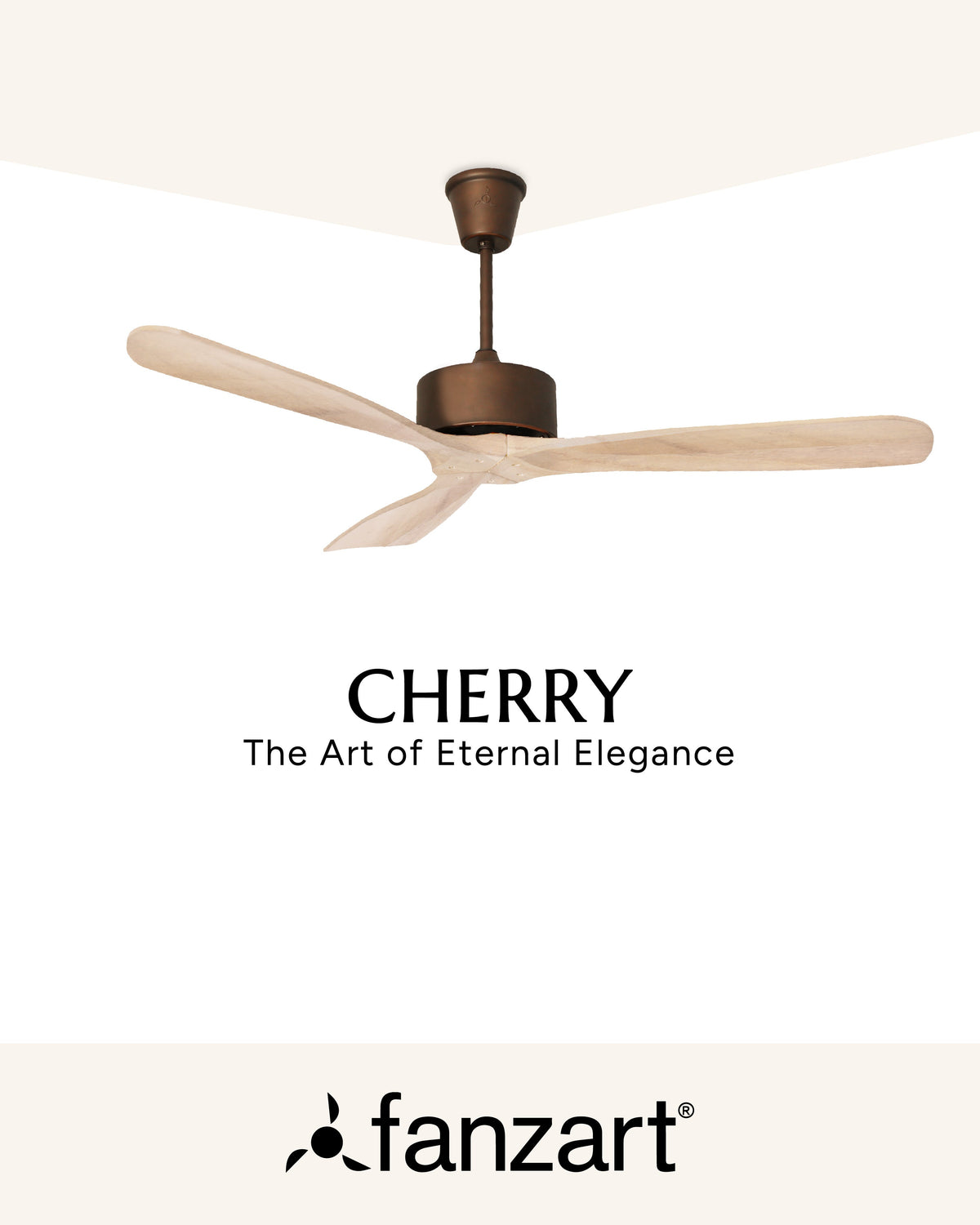 Cherry - Modern Wooden Fan