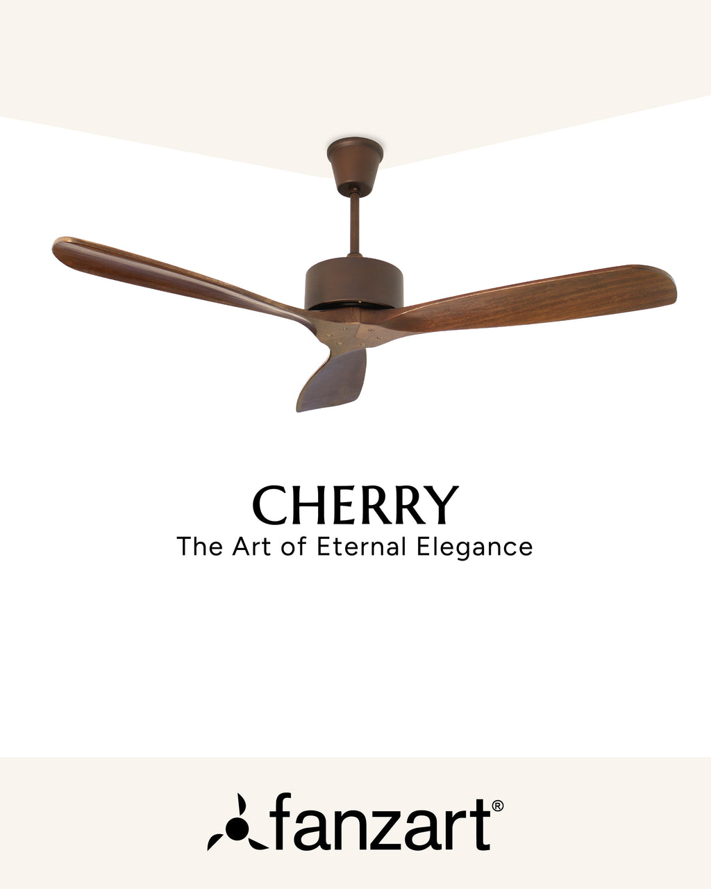Cherry - Modern Wooden Fan