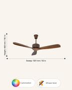Cherry - Modern Wooden Fan