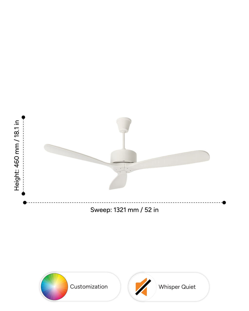 Cherry - Modern Wooden Fan