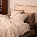 Cloud Cotton Gauze Quilted Shams | White