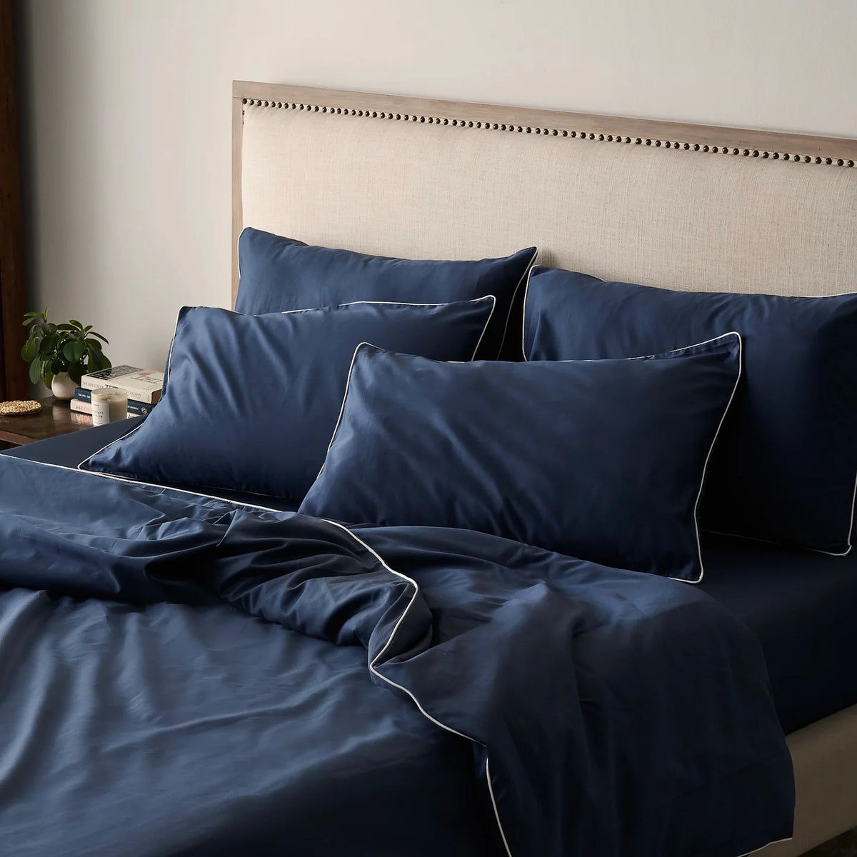 Piping Luxe Duvet Cover | 600 Thread Count