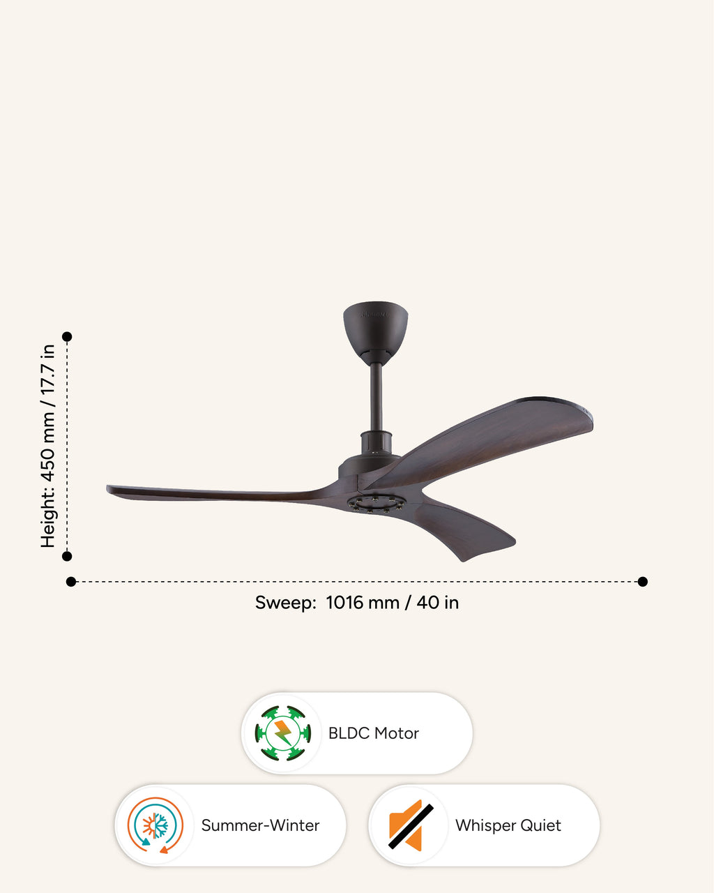 Falcon - Modern Wooden Fan