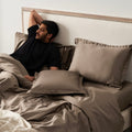 Classic Luxe Sheet Set | 600 Thread Count | Flat King | Mocha
