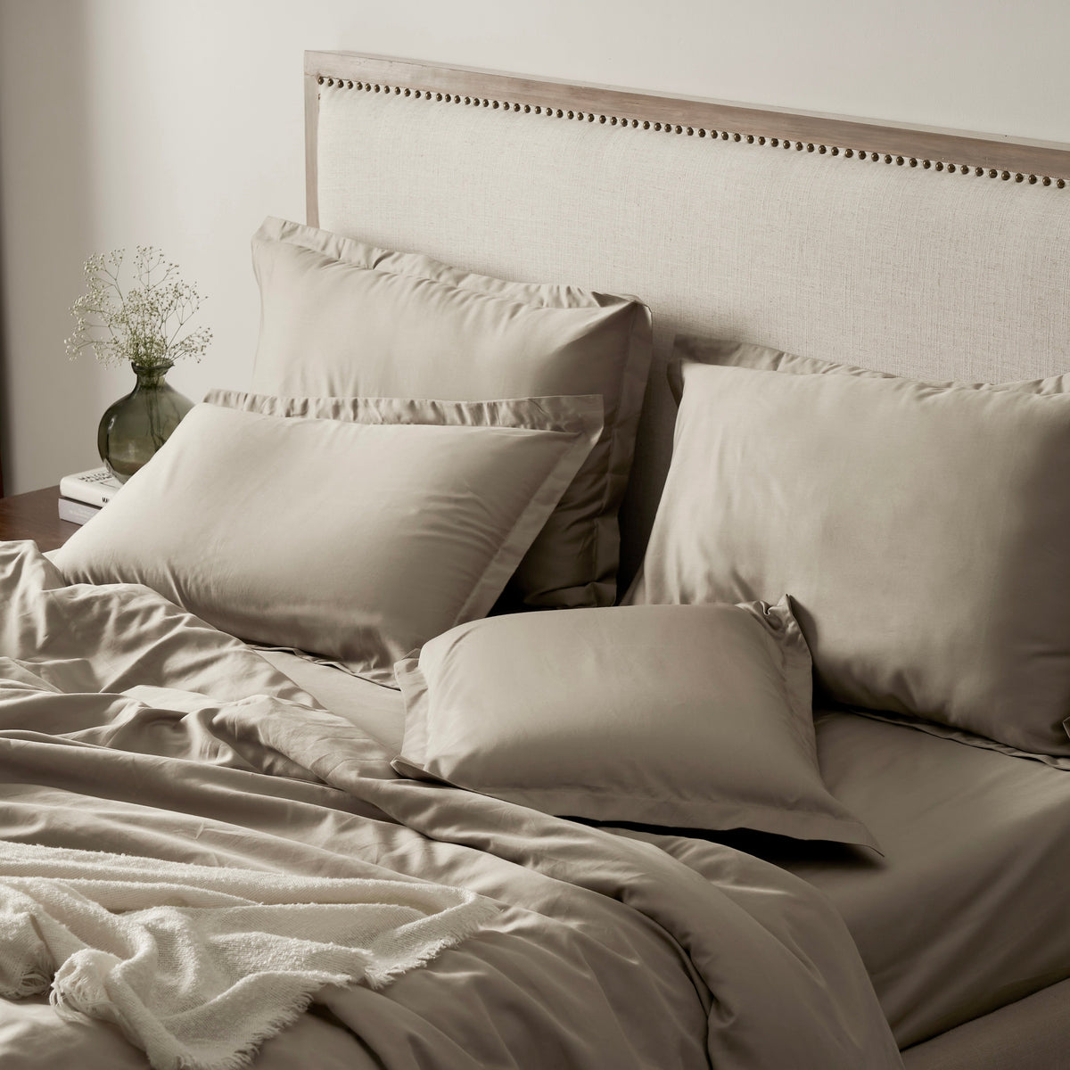 Clearance Luxe Sheet Set | 600 Thread Count | Fitted King | Classic Oyster