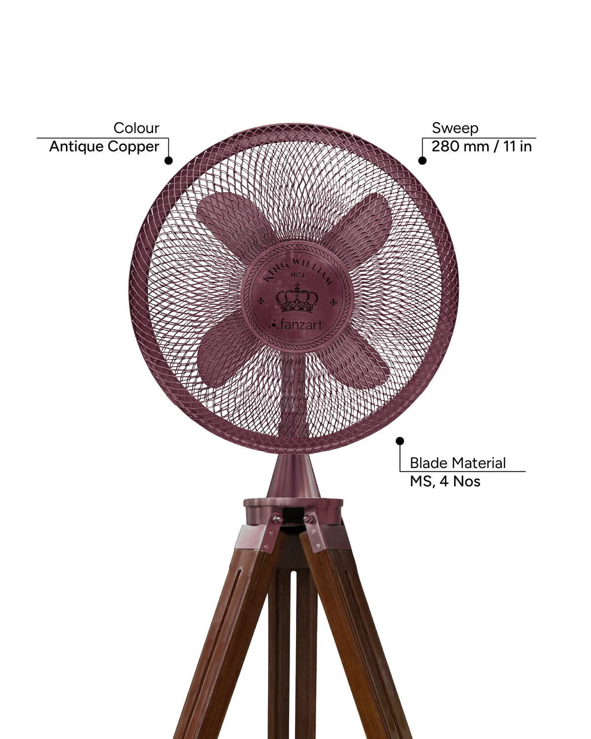King William 12''- Royal Tripods Fan