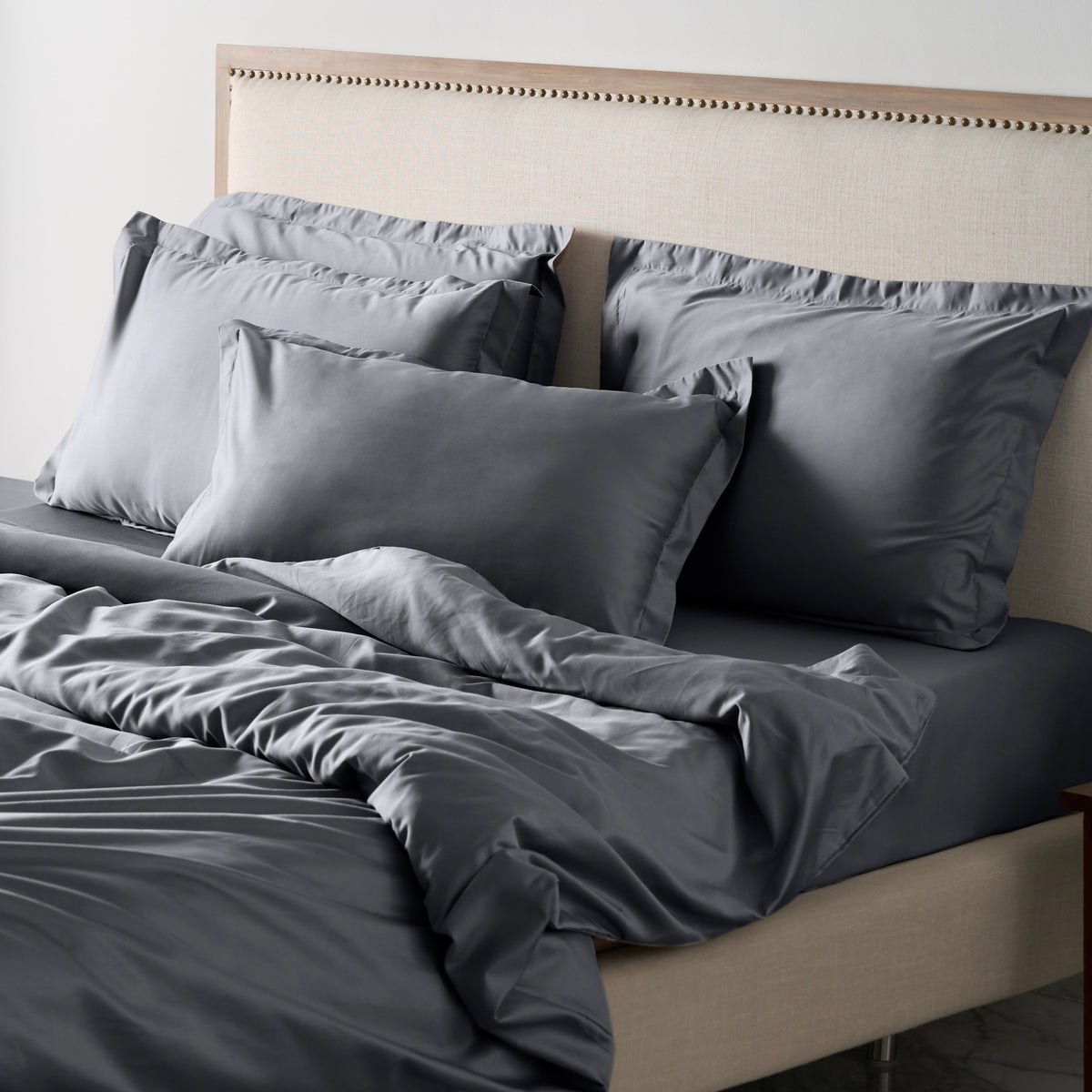 Classic Luxe Sheet Set | 600 Thread Count | Fitted Queen | Slate