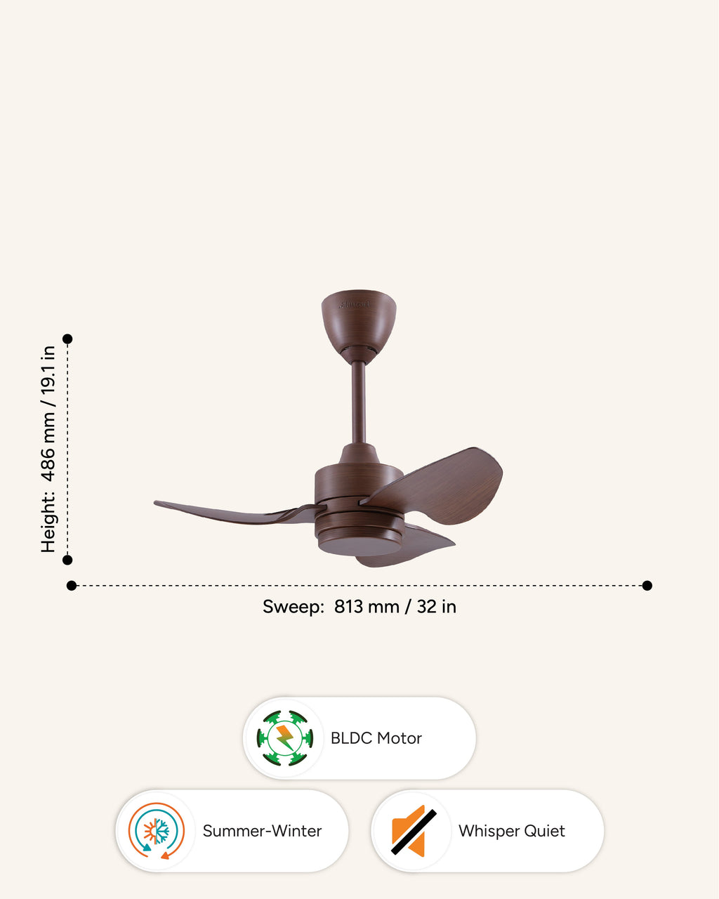 Micron- Modern Wooden Fan