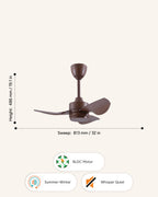 Micron- Modern Wooden Fan