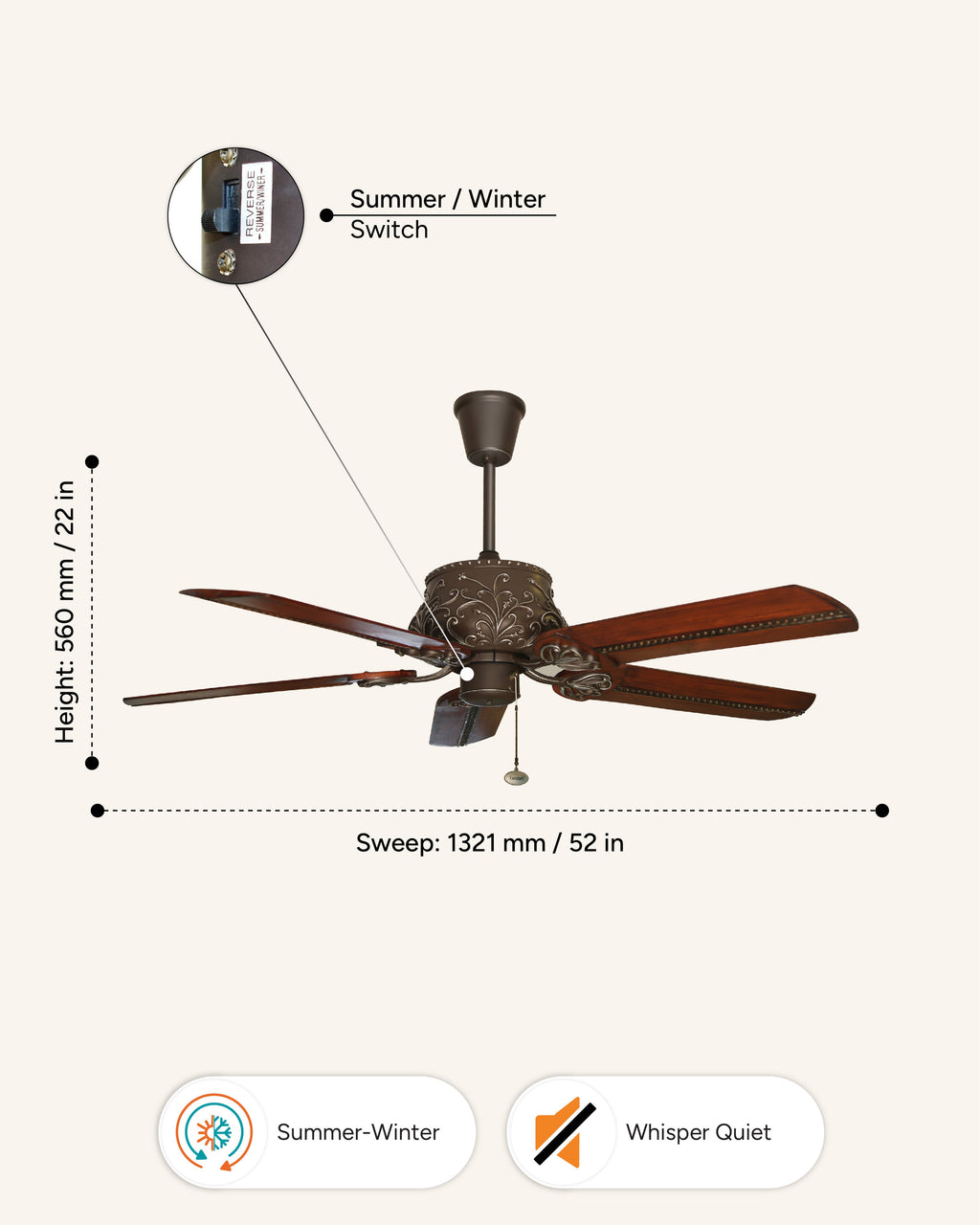 Monarch - Classical Vintage Fan