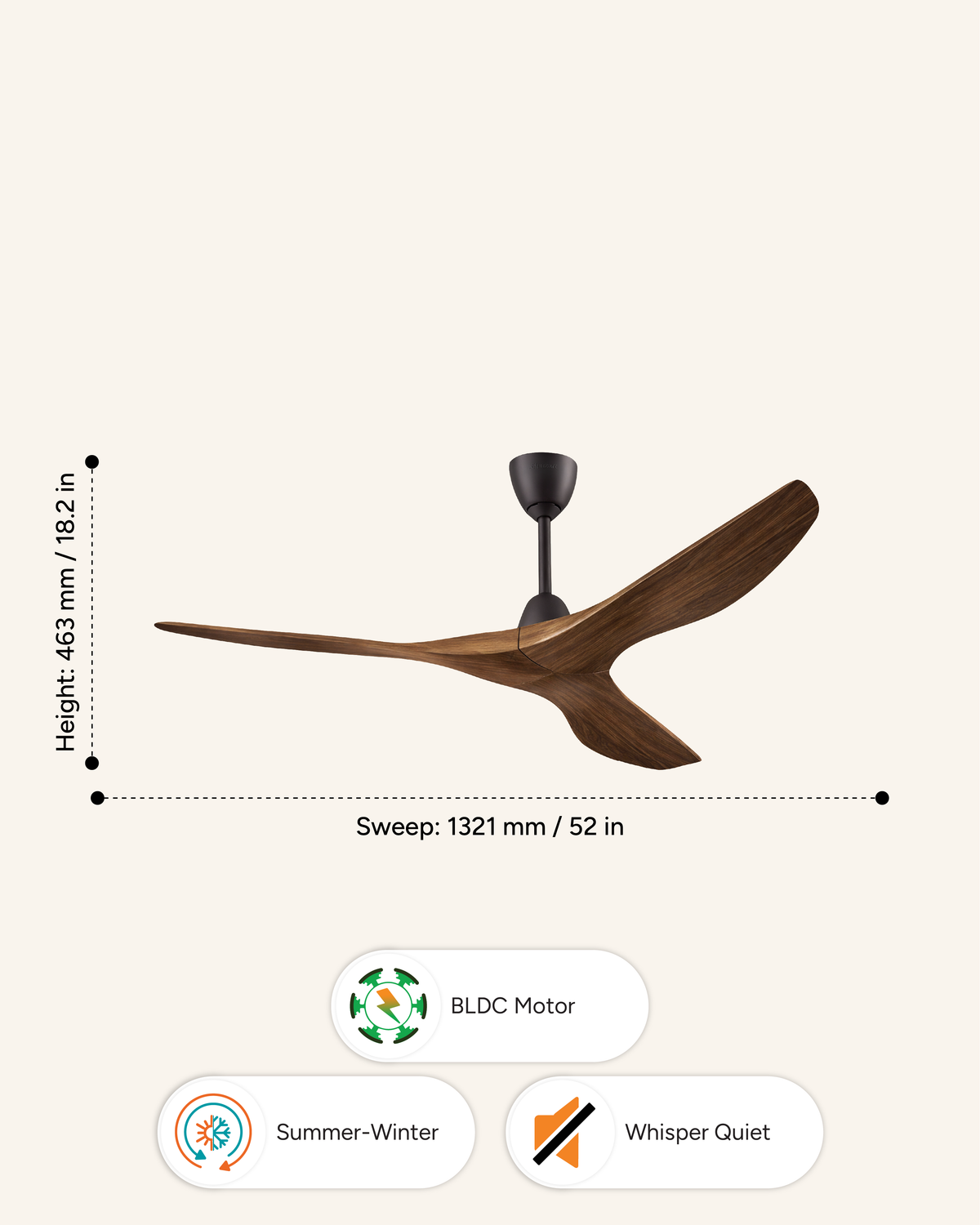 Pegasus - Modern Wooden Fan